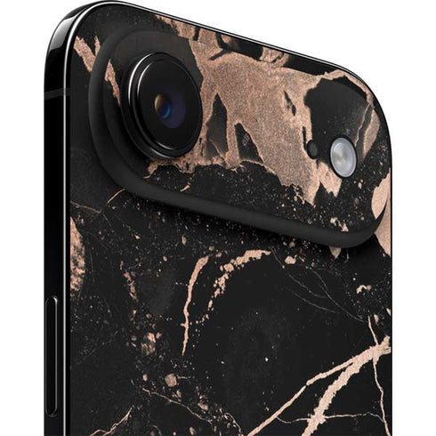 Black and Rose Gold Marble Split iPhone 17 Air Skin