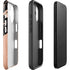 Black and Rose Gold Marble Split iPhone 17 Impact Case