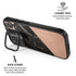 Black and Rose Gold Marble Split iPhone 17 Kickstand Case