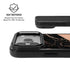 Black and Rose Gold Marble Split iPhone 17 Pro Kickstand Case
