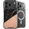 Black and Rose Gold Marble Split iPhone 17 Pro MagSafe Case