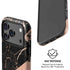 Black and Rose Gold Marble Split iPhone 17 Pro Magsafe Impact Case