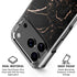 Black and Rose Gold Marble Split iPhone 17 Pro Max Clear Case
