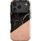Black and Rose Gold Marble Split iPhone 17 Pro Max Impact Case