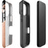 Black and Rose Gold Marble Split iPhone 17 Pro Max Impact Case