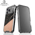 Black and Rose Gold Marble Split iPhone 17 Pro Max MagSafe Case