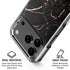 Black and Rose Gold Marble Split iPhone 18 Pro Clear Case