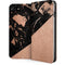 Black and Rose Gold Marble Split iPhone SE (2nd & 3rd Gen) Folio Case