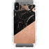 Black and Rose Gold Marble Split iPhone Cases