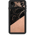 Black and Rose Gold Marble Split iPhone Cases