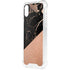 Black and Rose Gold Marble Split iPhone XS Clear Case