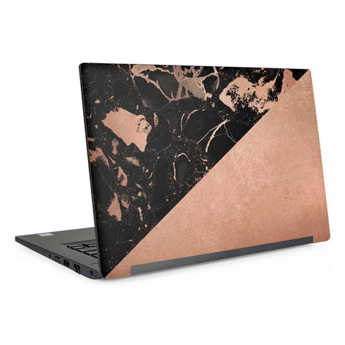 Black and Rose Gold Marble Split Dell Latitude Skin