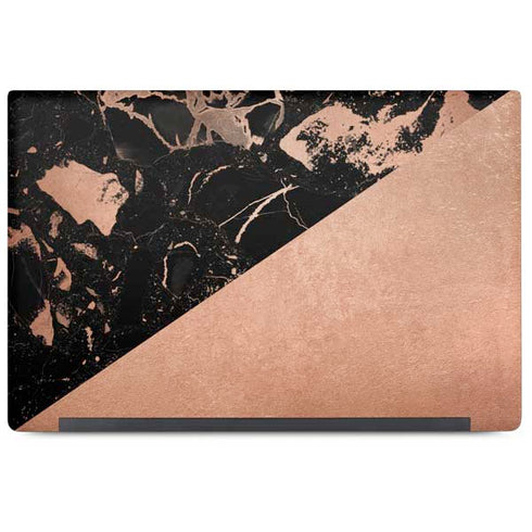 Black and Rose Gold Marble Split Dell Latitude Skin