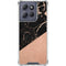 Black and Rose Gold Marble Split Moto G 5G (2025) Clear Case