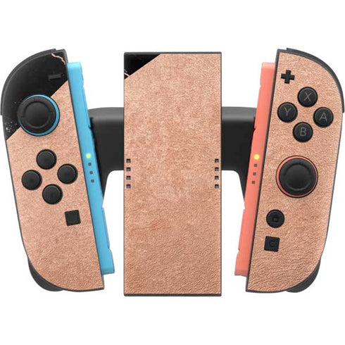 Black and Rose Gold Marble Split Nintendo Switch 2 (2025) Joy-Con Controller Skin