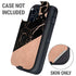 Black and Rose Gold Marble Split Otterbox Defender iPhone Skin