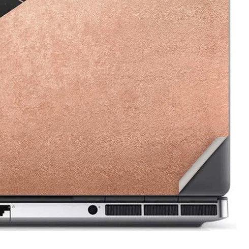 Black and Rose Gold Marble Split Dell Precision Skin