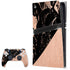 Black and Rose Gold Marble Split PlayStation PS5 Skins