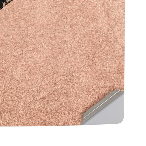 Black and Rose Gold Marble Split PS5 Pro Disk Console Skin