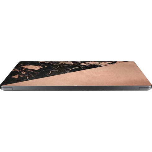 Black and Rose Gold Marble Split Surface Laptop 7 13.8in Skin