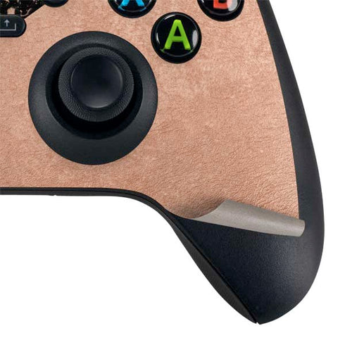 Black and Rose Gold Marble Split Xbox Series X Controller Skin