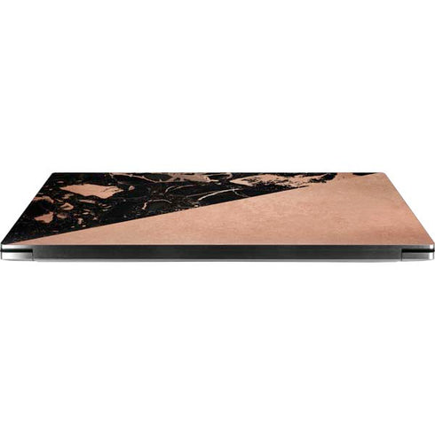 Black and Rose Gold Marble Split Dell XPS Skin