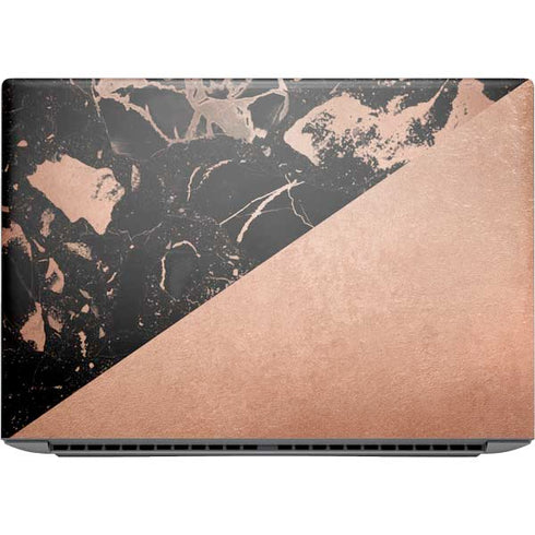 Black and Rose Gold Marble Split HP ZBook Fury 16 G10 Skin