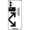 Black and White Arrows Gabb Phone 4 Clear Case