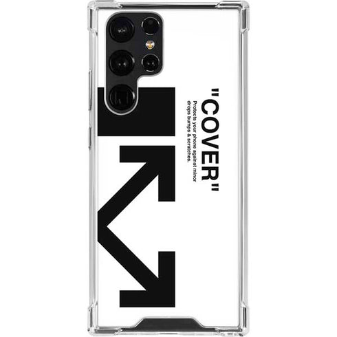 Black and White Arrows Galaxy S23 Ultra Clear Case