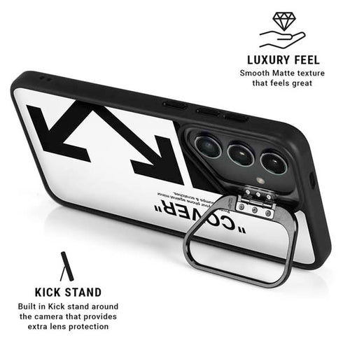 Black and White Arrows Galaxy S25 Kickstand Case