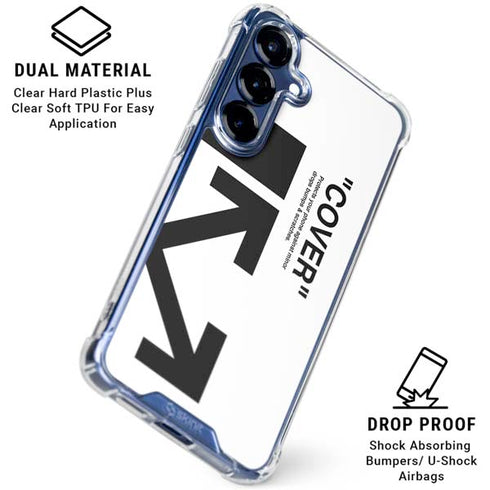 Black and White Arrows Galaxy S25 FE Clear Case