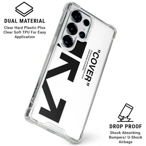 Black and White Arrows Galaxy S25 Ultra Clear Case