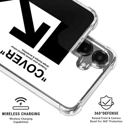 Black and White Arrows Galaxy S26 Plus Clear Case