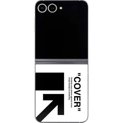Black and White Arrows Galaxy Z Flip6 Skin