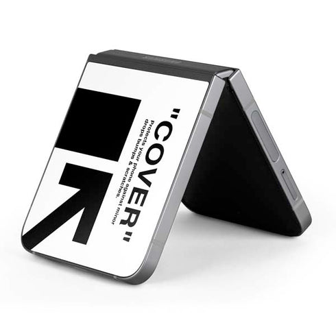 Black and White Arrows Galaxy Z Flip6 Skin