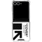 Black and White Arrows Galaxy Z Flip7 Clear Case