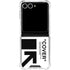 Black and White Arrows Galaxy Z Flip7 Clear Case