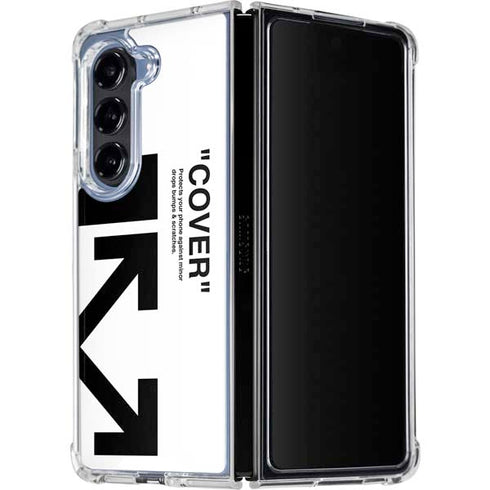 Black and White Arrows Galaxy Z Fold5 5G Clear Case