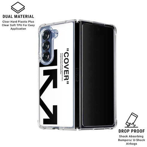 Black and White Arrows Galaxy Z Fold6 Clear Case