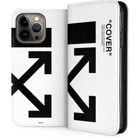 Black and White Arrows iPhone 13 Pro Max Folio Case