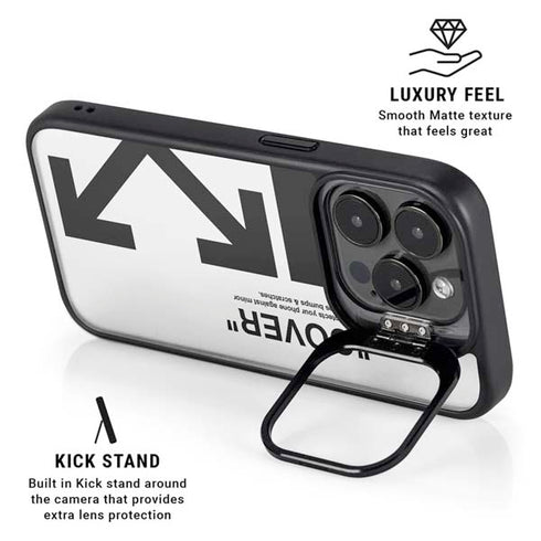 Black and White Arrows iPhone 13 Pro Max Kickstand Case