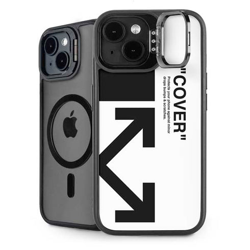 Black and White Arrows iPhone 14 Plus Kickstand Case