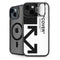 Black and White Arrows iPhone 14 Plus Kickstand Case