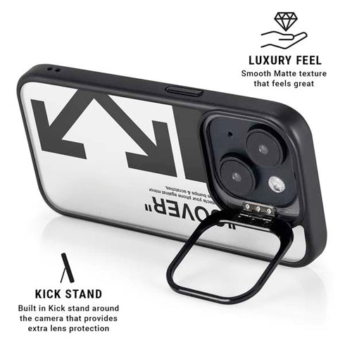 Black and White Arrows iPhone 14 Plus Kickstand Case