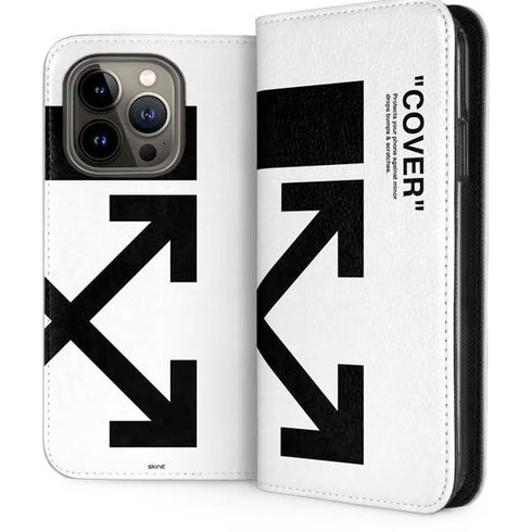 Black and White Arrows iPhone 14 Pro Folio Case