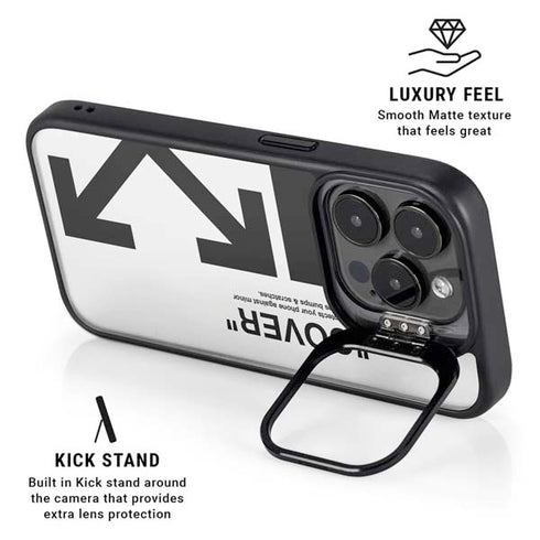 Black and White Arrows iPhone 14 Pro Kickstand Case