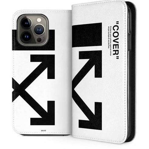 Black and White Arrows iPhone 14 Pro Max Folio Case