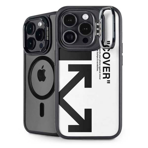Black and White Arrows iPhone 14 Pro Max Kickstand Case