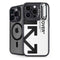Black and White Arrows iPhone 14 Pro Max Kickstand Case