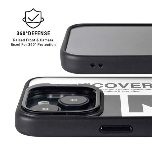 Black and White Arrows iPhone 15 Plus Kickstand Case